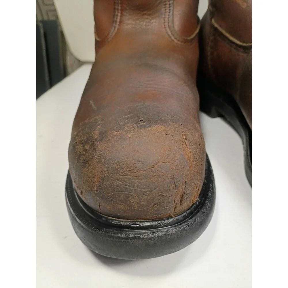 Red Wing Men's Pecos 2231  Size 8.5 Brown PullOn Steel Toe  Work Boots